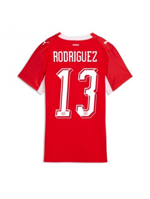 Schweiz Ricardo Rodriguez #13 Replika Hemmakläder Dam VM 2026 Kortärmad Schweiz Ricardo Rodriguez #13 Replika Hemmakläder Dam VM 2026 Kortärmad